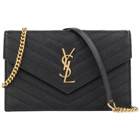 ysl envelope wallet on chain small|YSL wallet on chain bag.